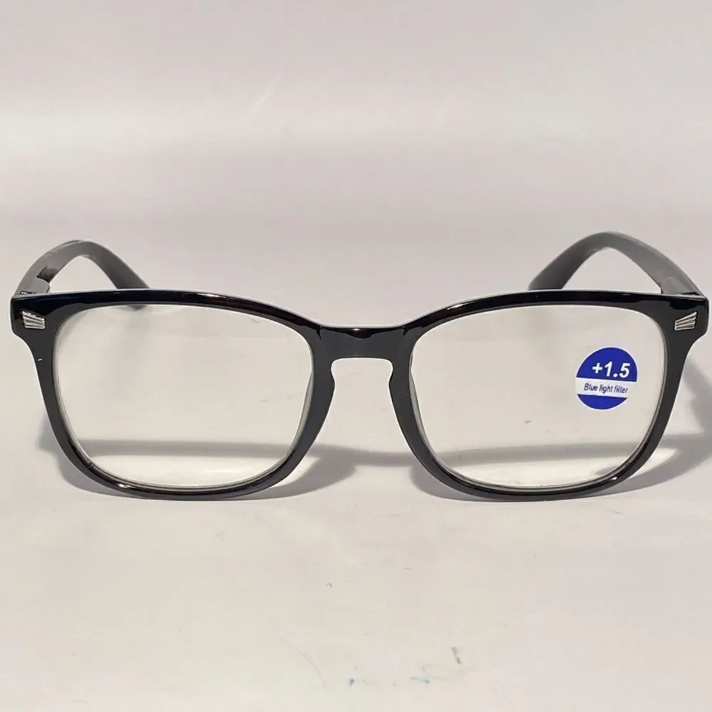 1505 Colette 1.5 Black Reading Glasses Soft Butterfly Readers NWT